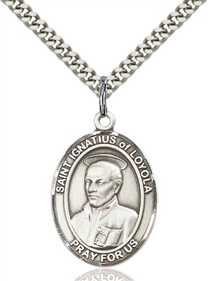 St. Ignatius of Loyola Medal<br/>7217 Oval, Sterling Silver