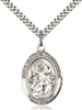 St. Gabriel the Archangel Medal<br/>7039 Oval, Sterling Silver