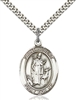 St. Hubert of Liege Medal<br/>7045 Oval, Sterling Silver