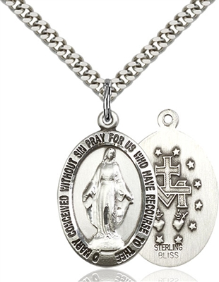 4025SS/24S <br/>Sterling Silver Miraculous Pendant