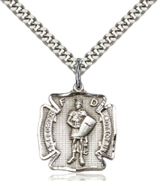 0070SS/24S <br/>Sterling Silver St. Florian Pendant