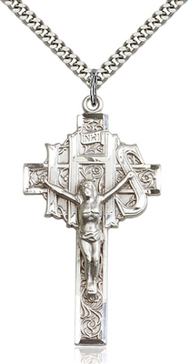 0100SS/24S <br/>Sterling Silver Crucifix Pendant