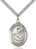 St. Thomas Aquinas Medal<br/>7108 Oval, Sterling Silver