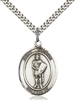 St. Florian Medal<br/>7034 Oval, Sterling Silver