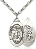 4145RSS/24S <br/>Sterling Silver St. Michael the Archangel Pendant