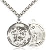 0342SS/24S <br/>Sterling Silver St. Michael the Archangel Pendant