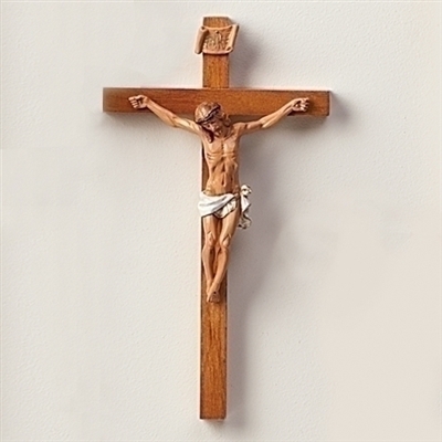 12" WOODTONE CRUCIFIX, FONTANINI