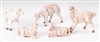 5" White Sheep Figures, Set of 5, Fontanini