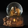 5.75" LIGHTED GLITTER DOME, FONTANINI, MUSIC SILENT NIGHT