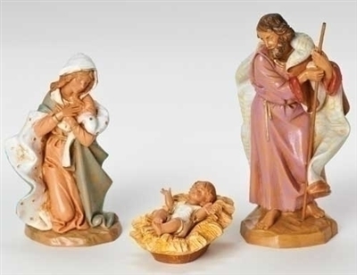 3 PIECE SET 7.5" HOLY FAMILY FIGURES, FONTANINI