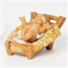 5" INFANT NATIVITY FIGURE WITH MANGER, FONTANINI