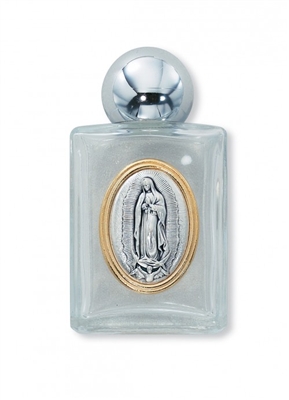 Our Lady of Guadalupe Glass Holy Water Bottle