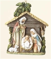 4" HOLY FAMILY STABLE ORNAMENT
