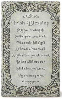 8" IRISH BLESSING WALL PLAQUE