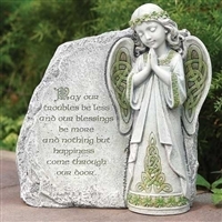 9.75" IRISH ANGEL GARDEN STONE