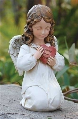 11.75" H ANGEL WITH HEART