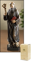 St. Benedict Statue, 8" H, Resin, Gift Boxed