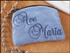 Ave Maria Embroidered Rosary Case