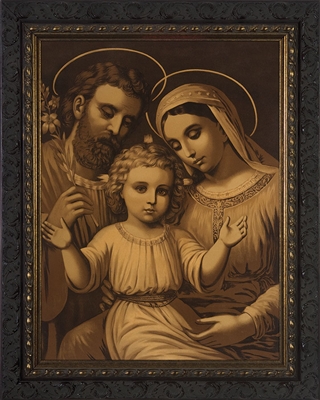 Holy Family (Antiqued) Framed Image, 8" X 10"