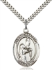 St. Bernadette Medal<br/>7017 Oval, Sterling Silver