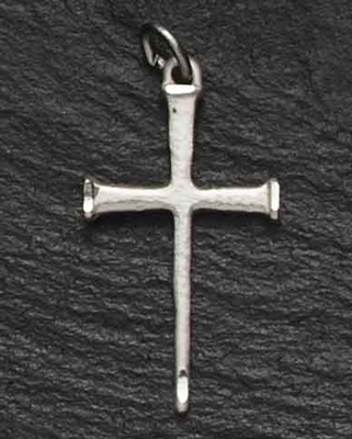 1" STERLING SILVER CROSS PENDANT, BRUSH FINISH, 18" CHAIN, INCLUDES VELVET BOX