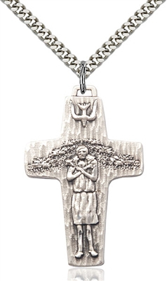 0568SS/24S <br/>Sterling Silver Papal Crucifix Pendant