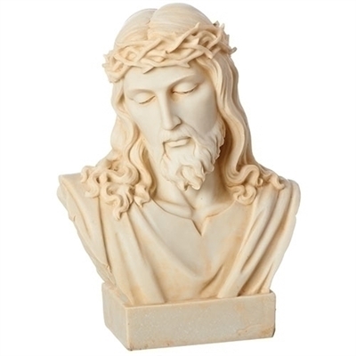 8.25" JESUS BUST ALABASTER FIGURE