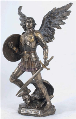 St. Michael the Archangel, Cold-Cast Bronze, 12.75"