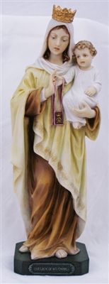OL Mt. Carmel, Veronese, hand-painted in full color, 10"