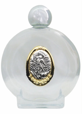 St. Michael Glass Holy Water Bottle