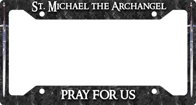 St. Michael Pray For Us Plate Frame