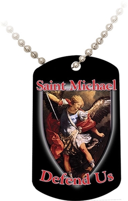 St. Michael (Black) Dog Tag