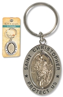 St. Christopher Revolving Key Ring