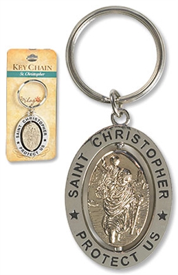St. Christopher Revolving Key Ring