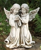 12.25" H  ANGELS WITH BIRDDOUBLE ANGEL FIGURE