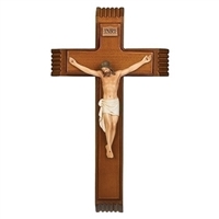 14" SICK CALL CROSS SET, INCLUDES 2 CANDLES & MINI BOTTLE