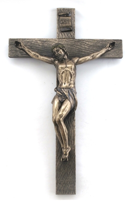 17" Crucifix Cold Cast Bronze