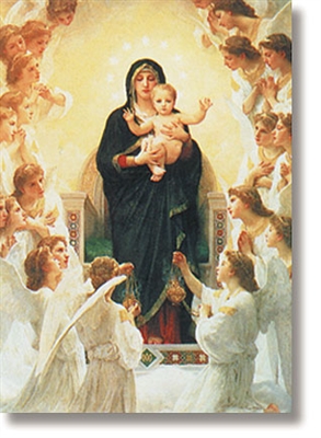 Madonna & Angels Christmas Card