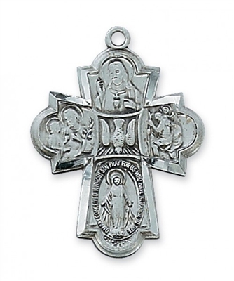 ANTIQUE SILVER FOUR-WAY MEDAL