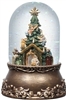 8" MUS GLTDOME NATIVITY W/TREEROTATING