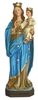 Our Lady of the Rosary-Hand Painted Alabaster, 11"