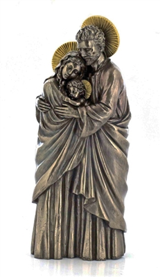 Holy Family Standing Cold Cast Bronze 10"