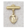 GOLD/STERLING SILVER MIRACULOUS MEDAL GOLD PLATED BABY PIN