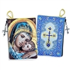 Sweet Kissing Madonna & Child Icon Pouch, 5 3/8" x 4"