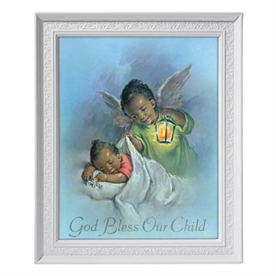 God Bless Our Child Framed Print, 9.5x11.5