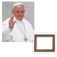 Pope Francis Gold Framed Print, 8 x 10