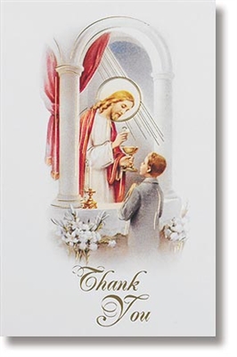 First Comm. Jesus with Boy Thank you