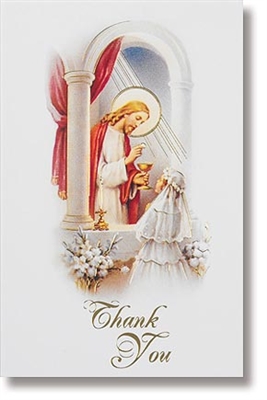 First Comm. Jesus with Girl Thank you