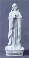Praying Virgin Rosary Holder, White, 6.25"