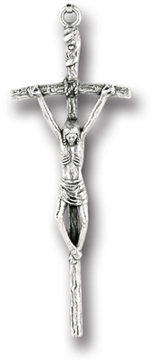 2in Papal Crucifix Silver